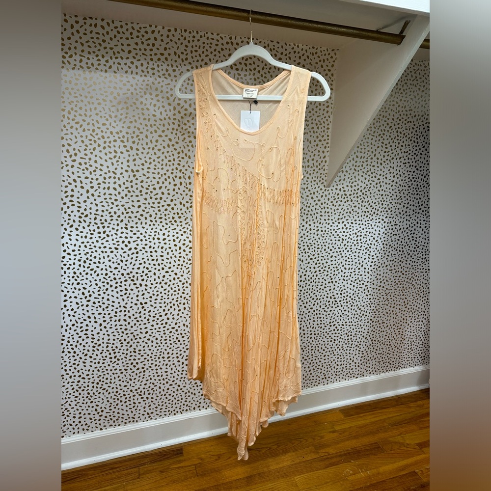 Peach Exist free size beach cover-up/dress